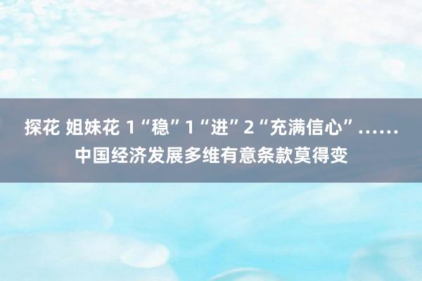 探花 姐妹花 1“稳”1“进”2“充满信心”……中国经济发展多维有意条款莫得变