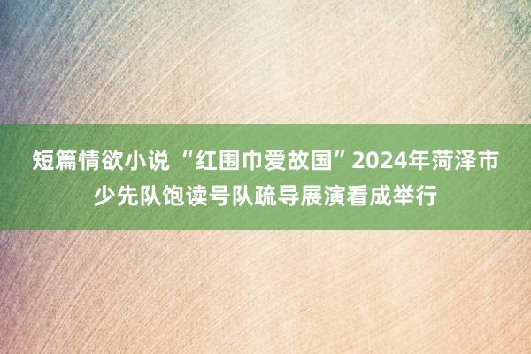 短篇情欲小说 “红围巾爱故国”2024年菏泽市少先队饱读号队疏导展演看成举行