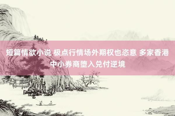 短篇情欲小说 极点行情场外期权也恣意 多家香港中小券商堕入兑付逆境