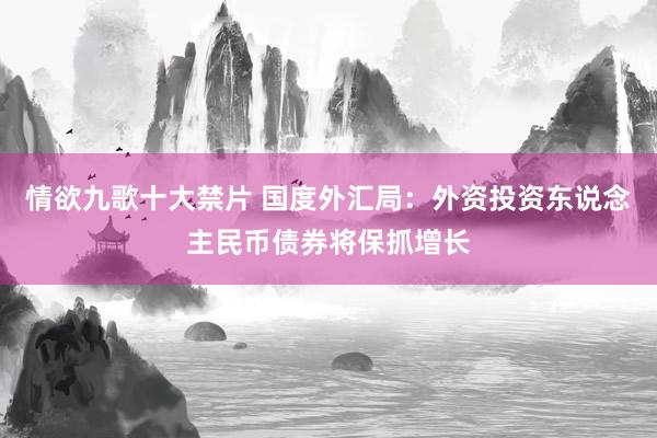 情欲九歌十大禁片 国度外汇局：外资投资东说念主民币债券将保抓增长