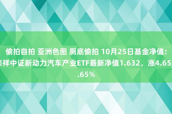 偷拍自拍 亚洲色图 厕底偷拍 10月25日基金净值：祯祥中证新动力汽车产业ETF最新净值1.632，涨4.65%