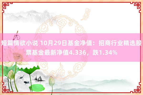 短篇情欲小说 10月29日基金净值：招商行业精选股票基金最新净值4.336，跌1.34%