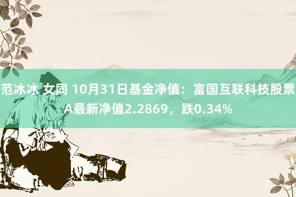 范冰冰 女同 10月31日基金净值：富国互联科技股票A最新净值2.2869，跌0.34%