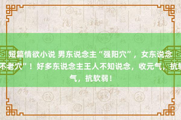 短篇情欲小说 男东说念主“强阳穴”，女东说念主“不老穴”！好多东说念主王人不知说念，收元气，抗软弱！