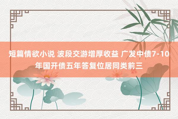 短篇情欲小说 波段交游增厚收益 广发中债7-10年国开债五年答复位居同类前三