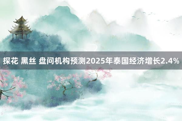 探花 黑丝 盘问机构预测2025年泰国经济增长2.4%