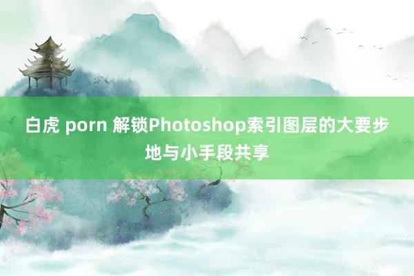 白虎 porn 解锁Photoshop索引图层的大要步地与小手段共享