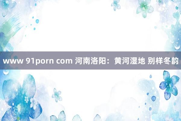 www 91porn com 河南洛阳：黄河湿地 别样冬韵