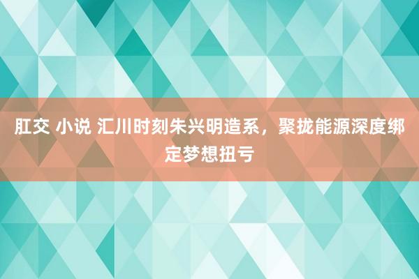 肛交 小说 汇川时刻朱兴明造系，聚拢能源深度绑定梦想扭亏