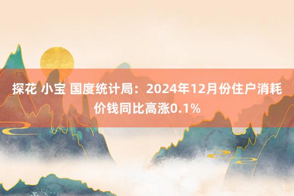 探花 小宝 国度统计局：2024年12月份住户消耗价钱同比高涨0.1%