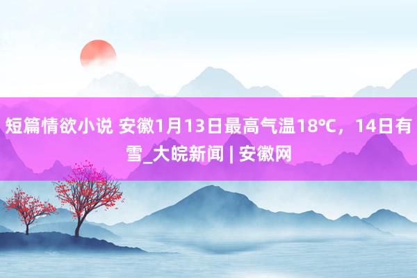 短篇情欲小说 安徽1月13日最高气温18℃，14日有雪_大皖新闻 | 安徽网