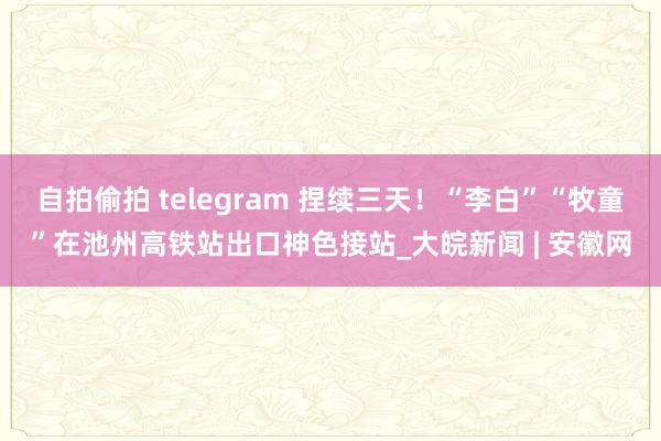 自拍偷拍 telegram 捏续三天！“李白”“牧童”在池州高铁站出口神色接站_大皖新闻 | 安徽网